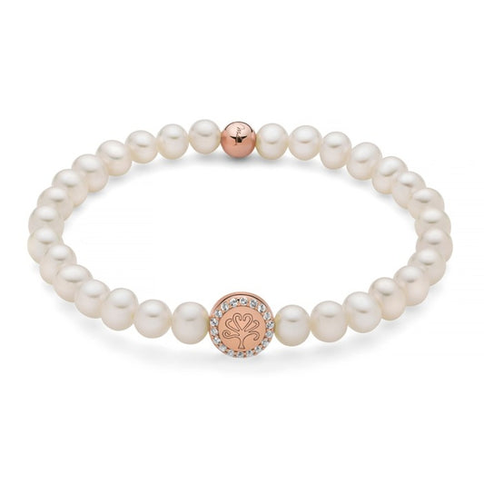 MILUNA Mod. PBR3504R-TPZ pearl bracelet with elegant design and rose gold accents, perfect for adding a touch of sophistication to any outfit.