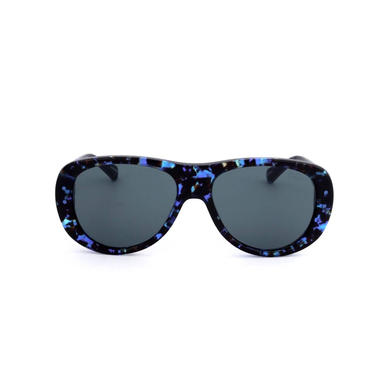 Unisex acetate sunglasses, MINIONS MOD. MIN22048 SHINY DARK BLUE, featuring a shiny dark blue frame and dark lenses.