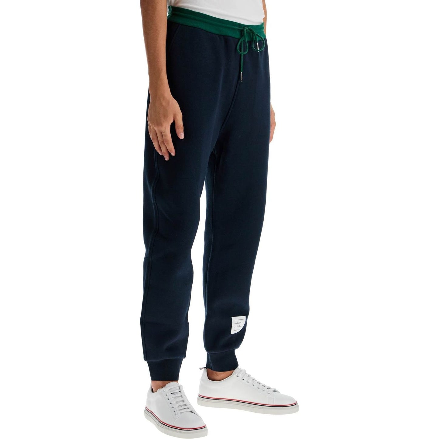 Thom Browne color block fleece joggers for men Trousers Thom Browne