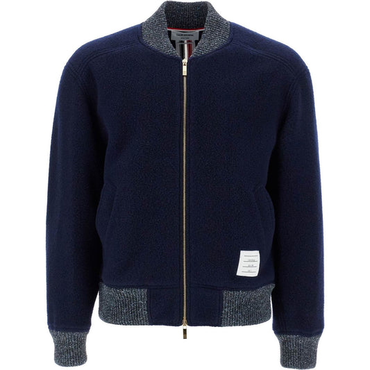 Thom Browne woolen fleece bomber jacket Jackets Thom Browne