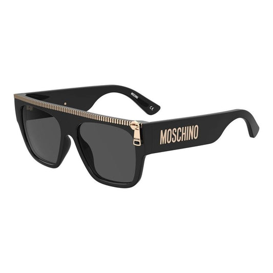 Gent's sunglasses featuring MOSCHINO MOD. MOS165_S design with black frame and gold accents.