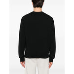 Back view of Maison Kitsuné Maison Kitsune speedy fox patch comfort sweatshirt with black ribbed cuffs and hem.