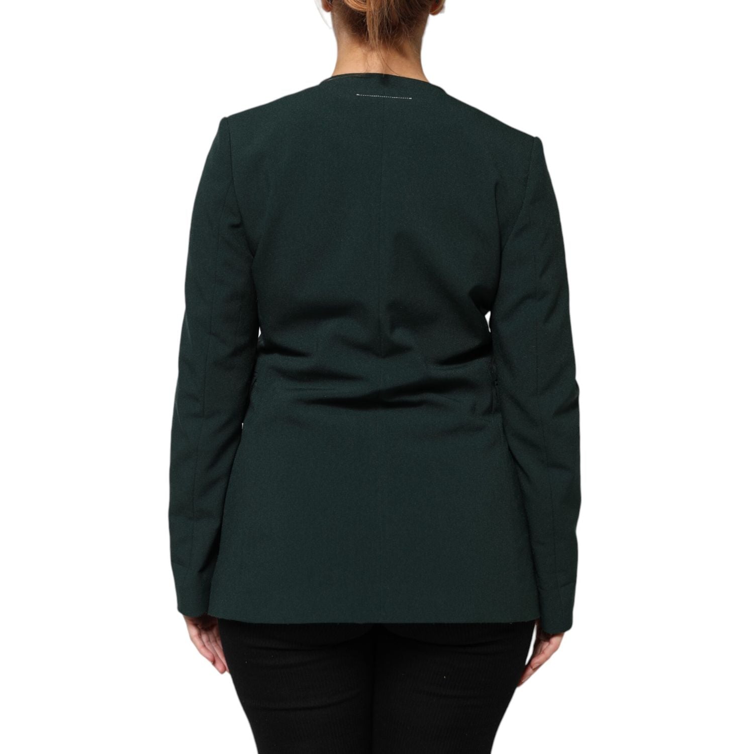 Maison Margiela Green Single Breasted One Button Coat Jacket