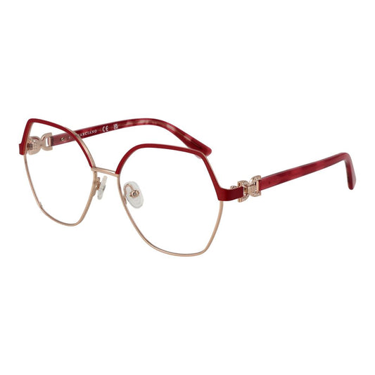 Marciano by Guess Red Metal Glasses (Frames) for women, full-rim square style with red metal frame, includes branded case.