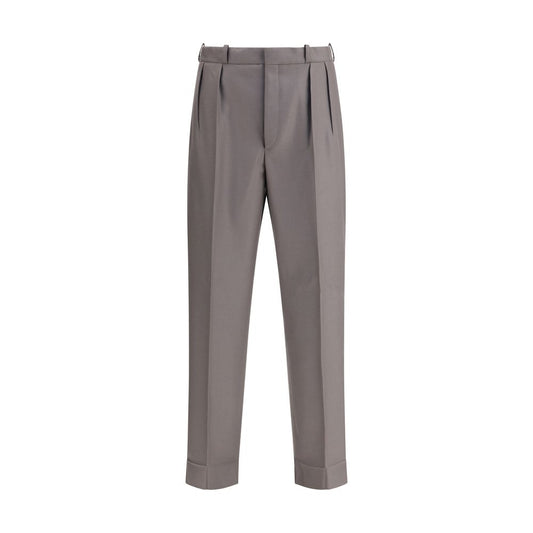 Margiela Green Fleece Wool Dress Pants
