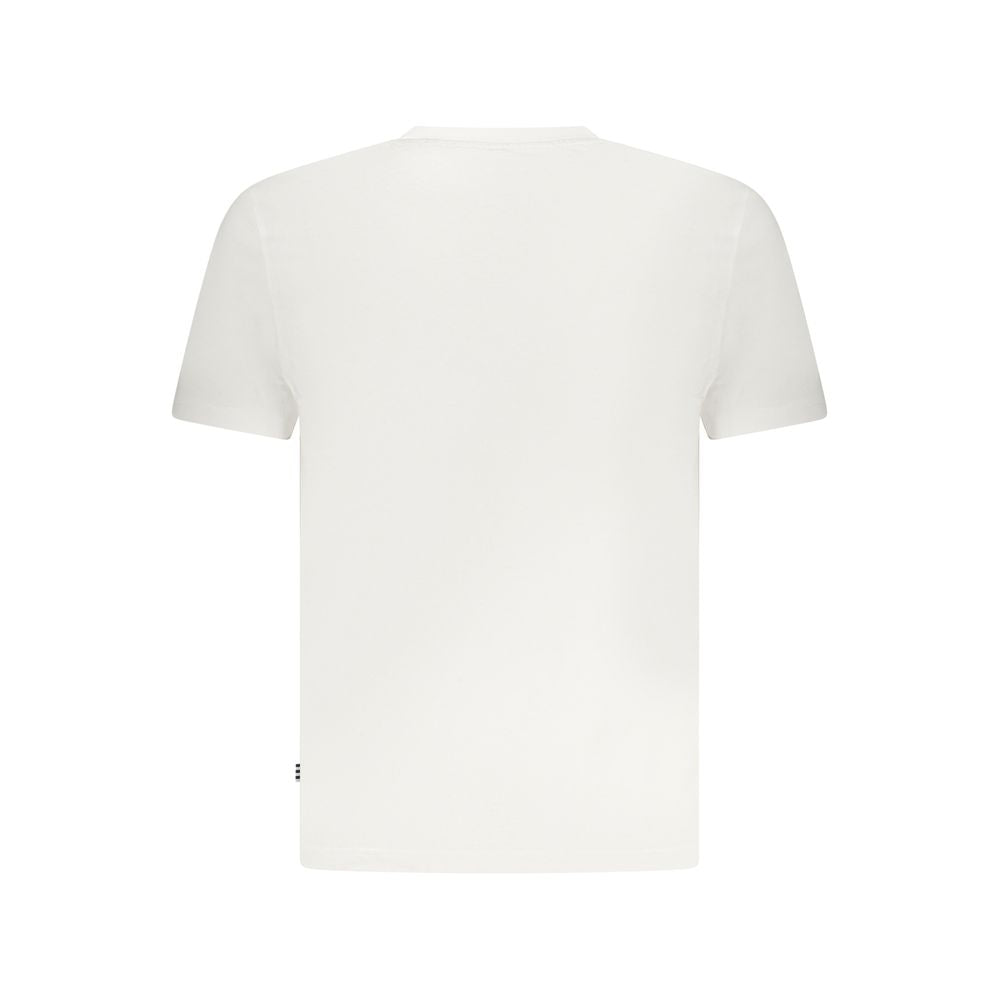 Back view of Marina Yachting White Cotton Men T-Shirt with crew neck and short sleeves, crafted for bold style and comfort.