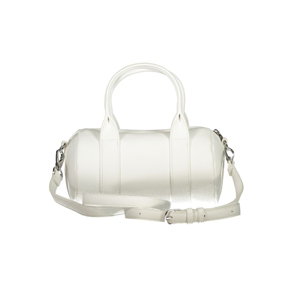 Front view with bag zipped and handles upright.