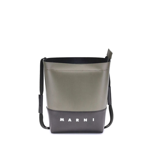 Marni Colorblock Shoulder Bag featuring adjustable strap and zipper closure with Marni logo and palladium accents, 14x14x4cm, Polyester