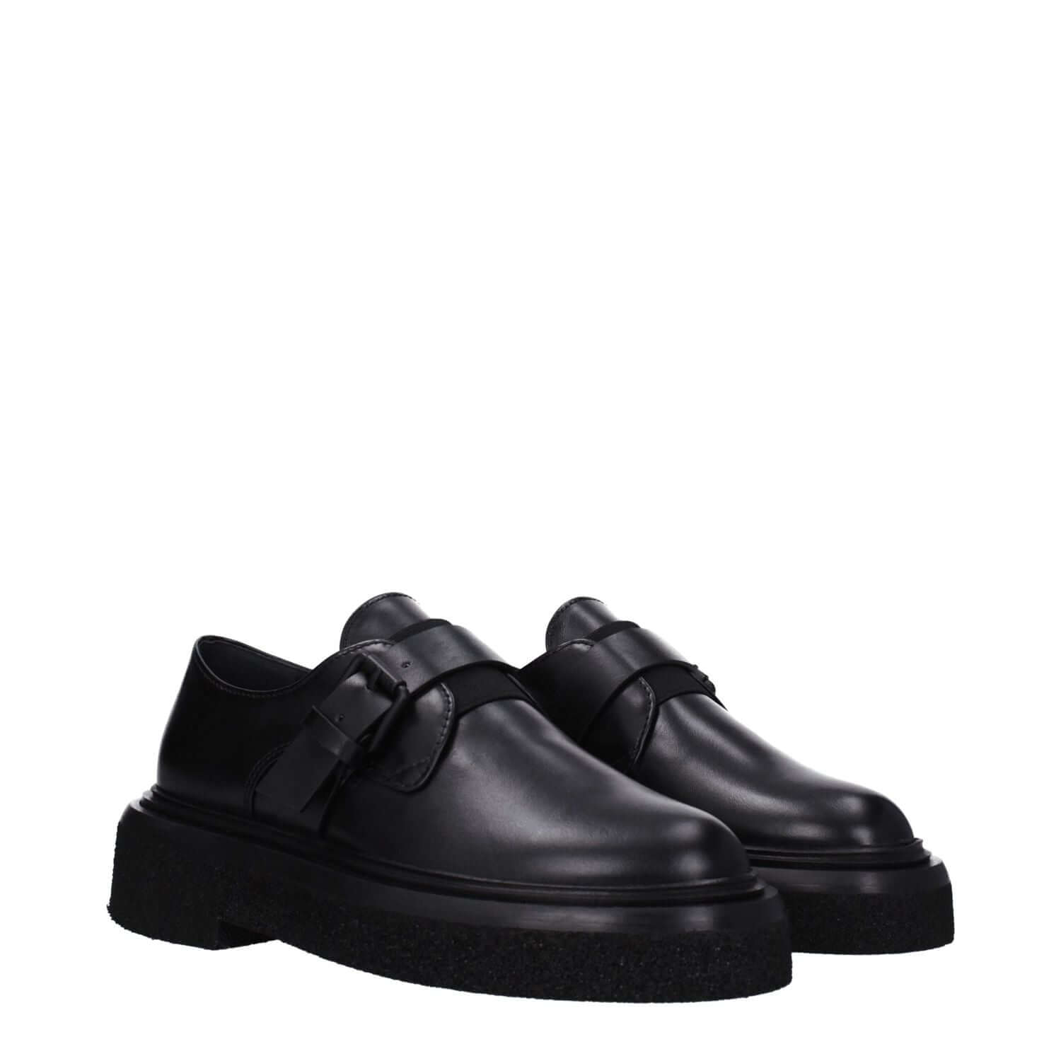 Max Mara Black Leather Oxfords And Derbies