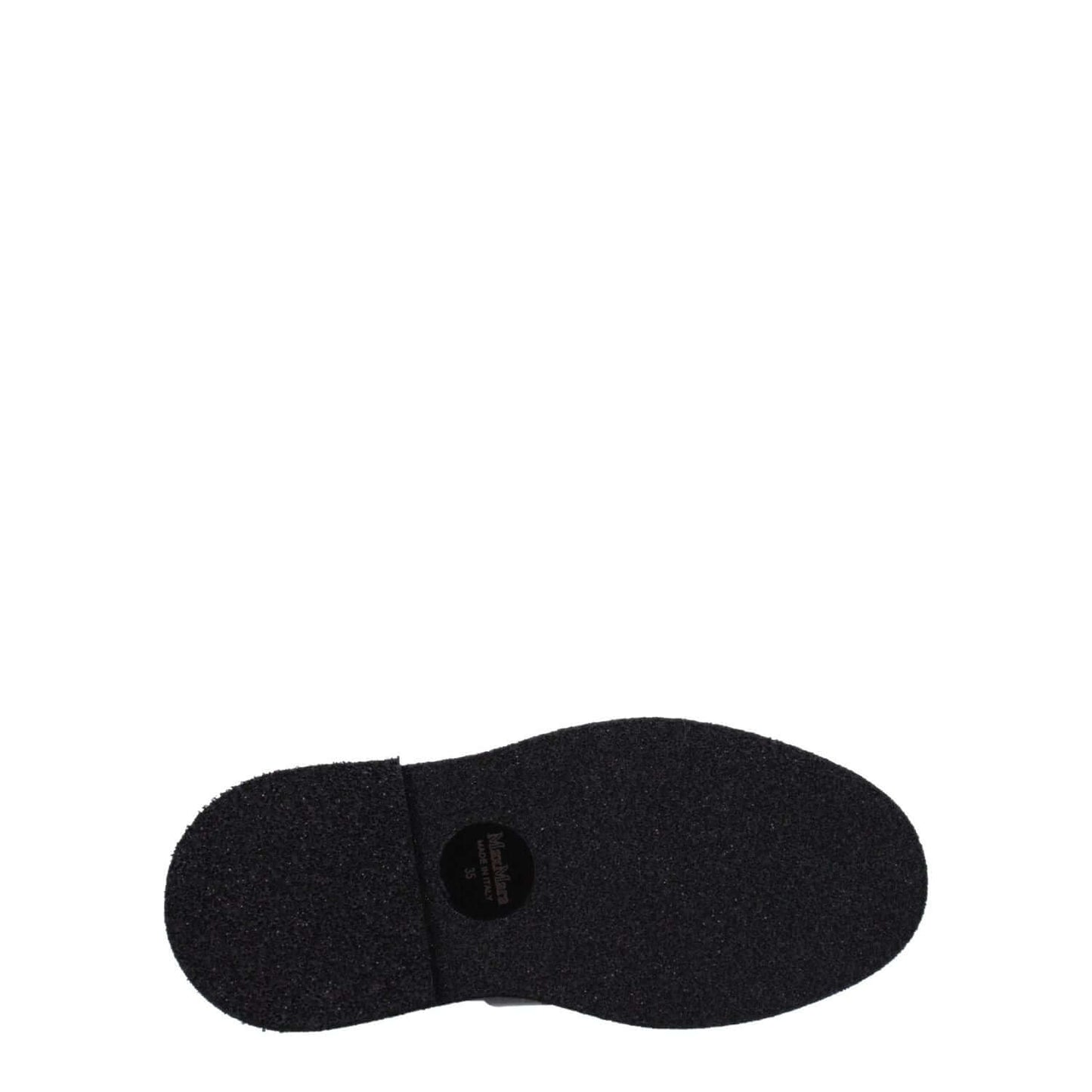 Sole of Max Mara Black Leather Oxfords And Derbies displaying rubber material and design.