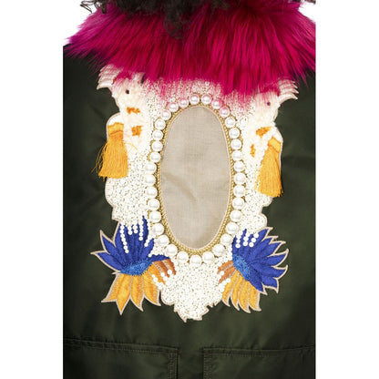 Mr&Mrs Italy Green Polyamide Women Bomber Jacket Mr&Mrs Italy