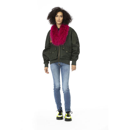 Mr&Mrs Italy Green Polyamide Women Bomber Jacket Mr&Mrs Italy