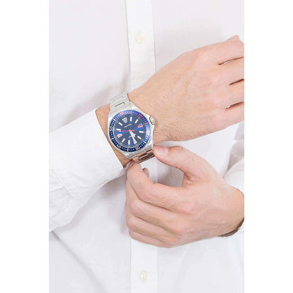 NAUTICA Mod. NAPCPS904 Quartz Analog Watch on wrist, 5 ATM water-resistant, mineral dial, multifunction, 46mm case, official packaging.