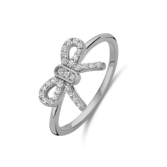 Elegant diamond ring from NEW BLING Mod. 9NB-1552-58 collection showcasing a stylish bow design.