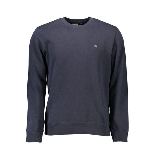 Napapijri Blue Organic Cotton Men Sweater NA-37377-S