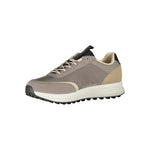 Napapijri Sleek Laced Sports Sneakers with Contrast Accents in gray, featuring bold logo and premium materials for modern men's style.