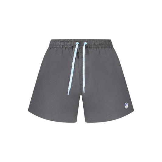 North Sails Black Cotton Swimwear with elastic waist, swim boxer style, contrasting details, and logo application. Ocean positive.