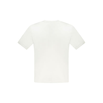 Back view of North Sails White Cotton Mens TShirt with subtle branding and clean lines, crafted for comfort and style.