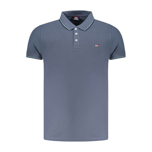 Norway 1963 Blue Cotton Polo Shirt NO-35871-L