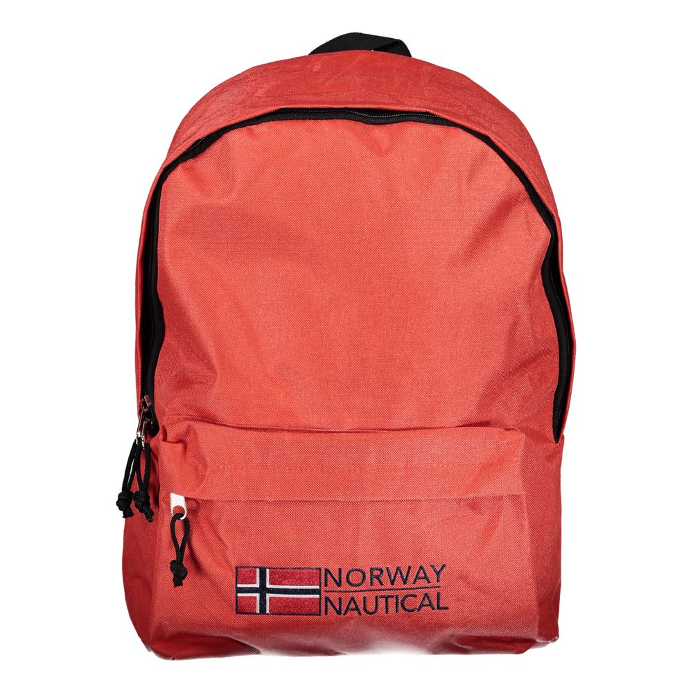 Norway 1963 Red Polyester Men Backpack with embroidery logo and adjustable straps