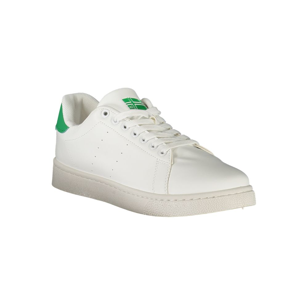Norway 1963 White Polyester Men Sneaker with contrast details and iconic logo, crafted for style-conscious individuals seeking trendy exclusivity.