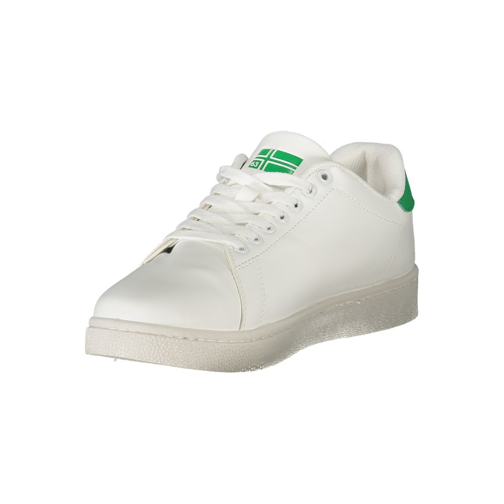 Norway 1963 White Polyester Men Sneaker with iconic logo and stylish design for trendsetters. Crafted in durable polyester. Shop now.