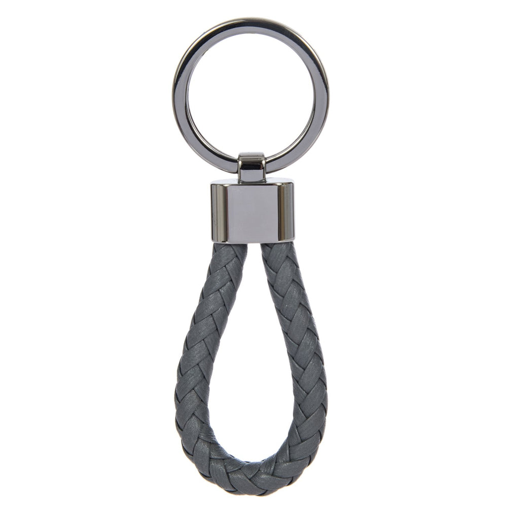 PORSCHE DESIGN MOD. CLASSIC leather keychain in official box, featuring a stylish braided design.