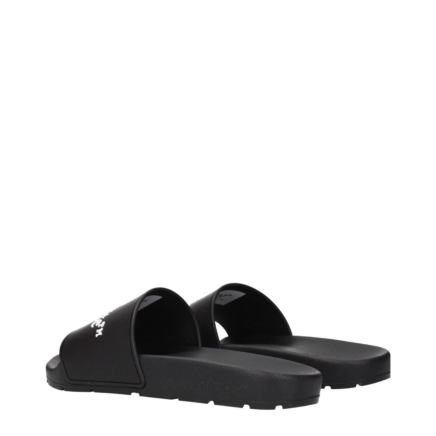 Off-White Black Cotton Slippers