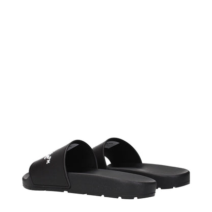 Off-White Black Cotton Slippers