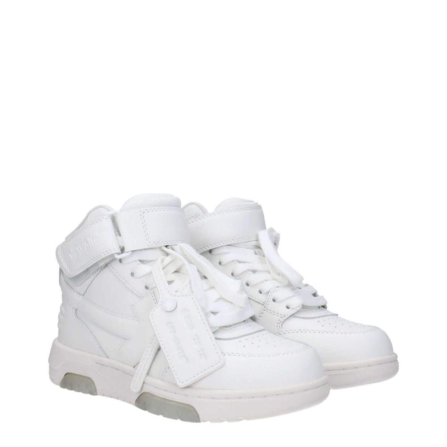 Off-White White Leather High Top Sneakers