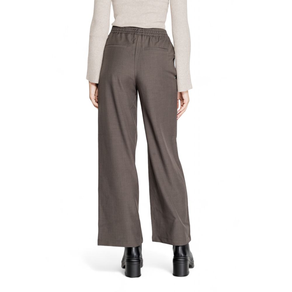 Only Gray Polyester Casual Pants