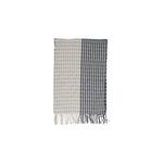 Only Gray Recycled Polyester Scarf with checkered design, stylish and versatile eco-friendly accessory, ideal for women.