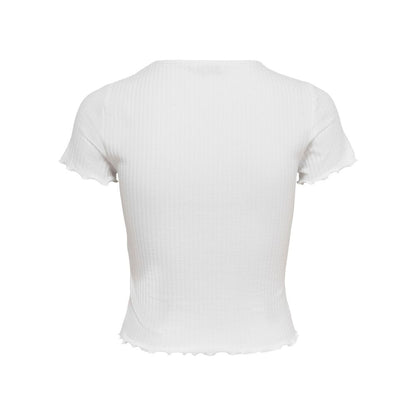 Only White Polyester T-Shirt