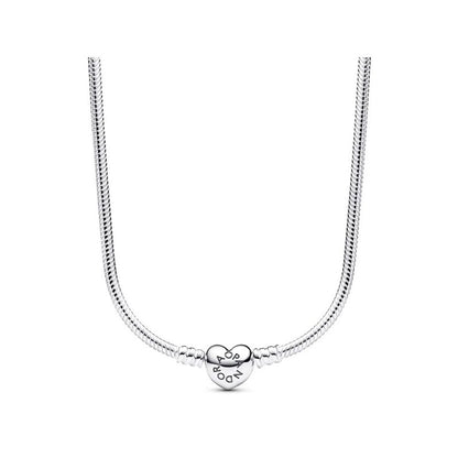 PANDORA JEWELRY Mod. 393091C00-45 silver necklace for ladies, featuring elegant design with official packaging.