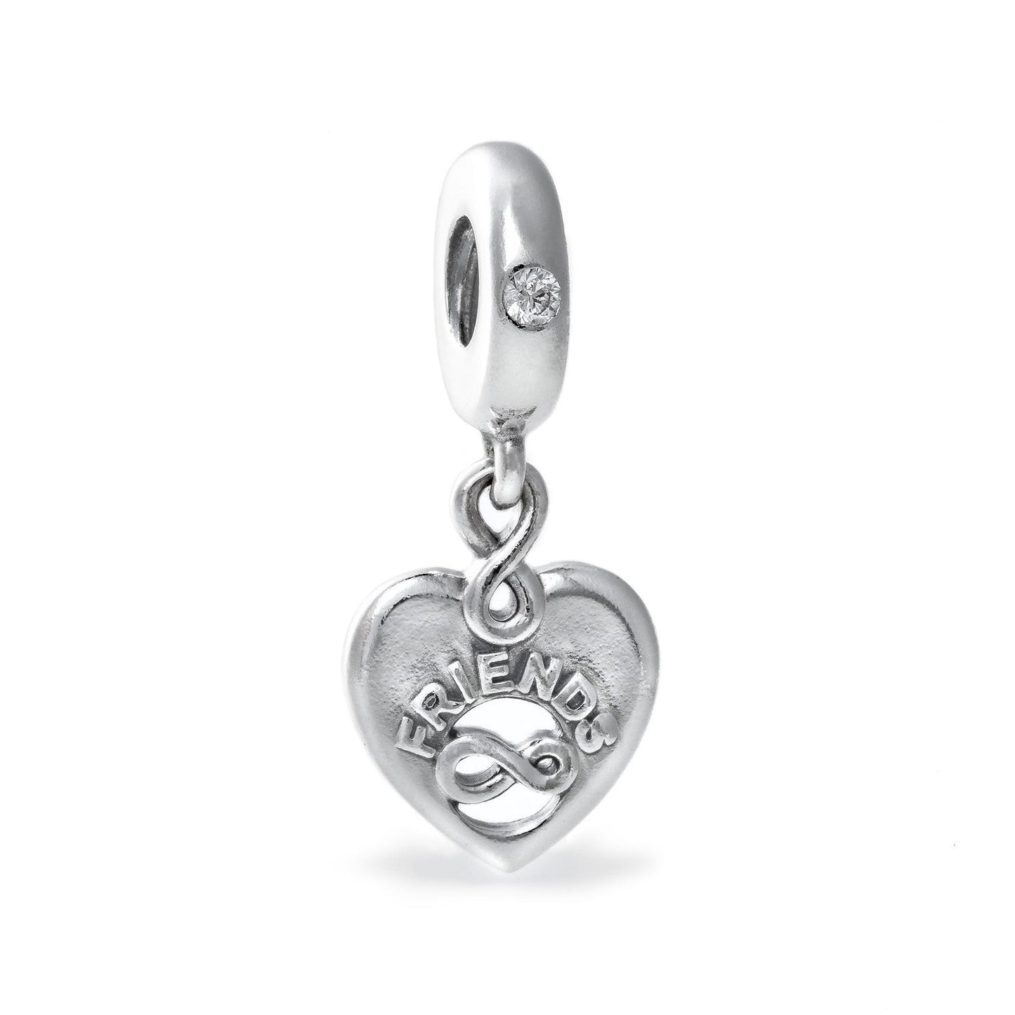 PANDORA JEWELRY Mod. 799294C01 silver charm for ladies with heart design, made in Thailand, includes official packaging.