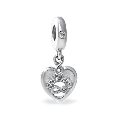 PANDORA JEWELRY Mod. 799294C01 silver charm for ladies with heart design, made in Thailand, includes official packaging.