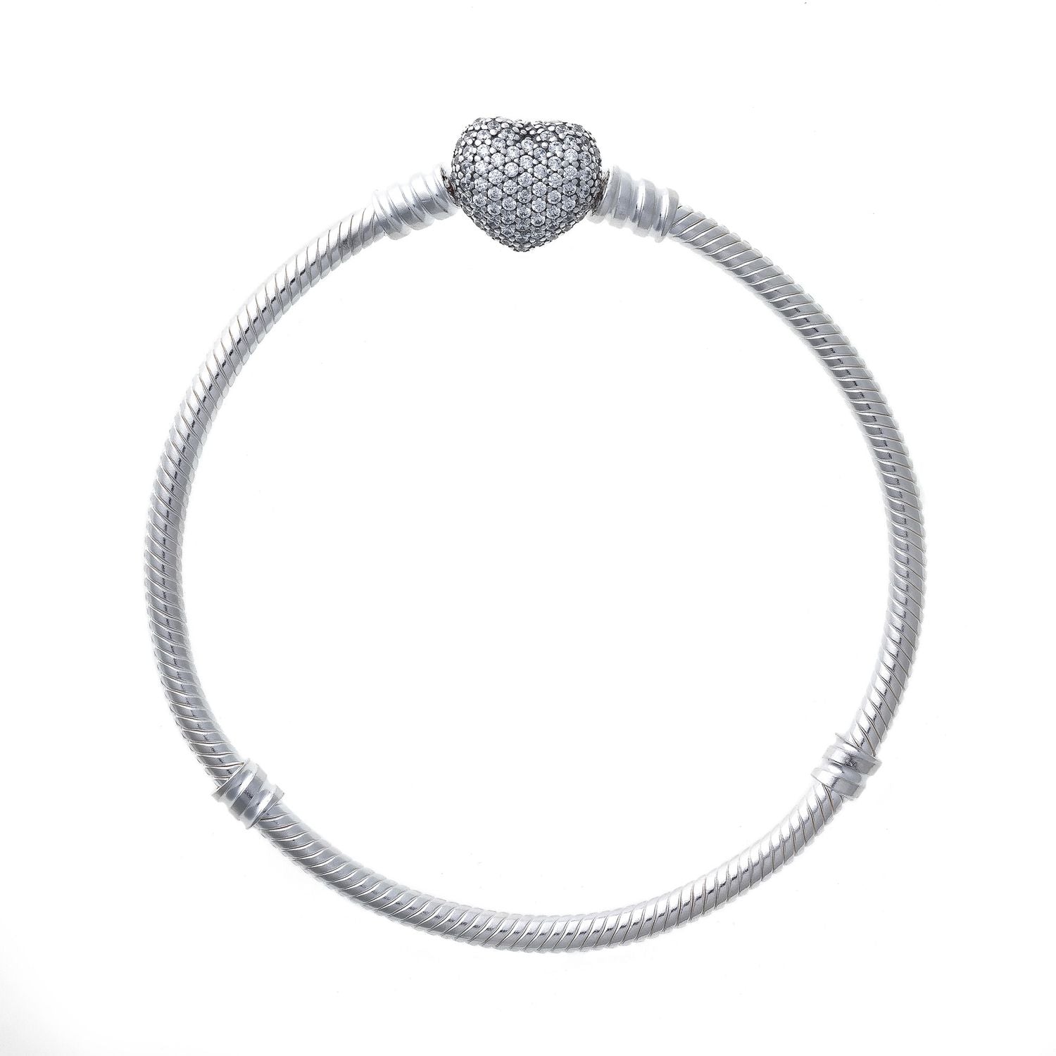 PANDORA Mod. MOMENTS SPARKLING PAVÉ HEART CLASP BRACELET