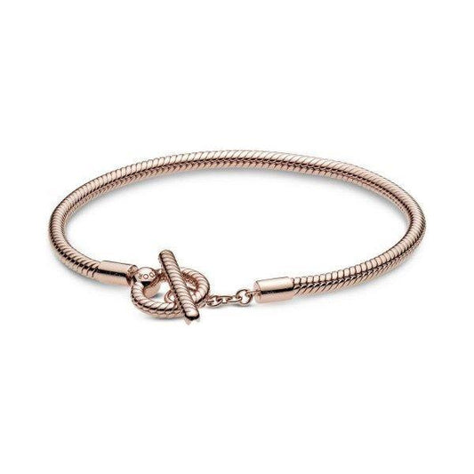 PANDORA JEWELS Mod. MOMENTS T-BAR SNAKE CHAIN - Size 17 ***SPECIAL PRICE**** Bracelet