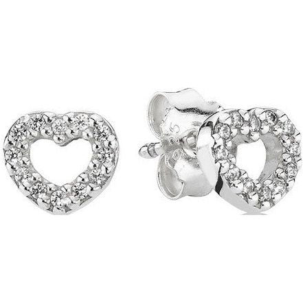 PANDORA JEWELS Mod. SILVER STUD EARRING WITH CUBIC ZIRCONIA Earrings