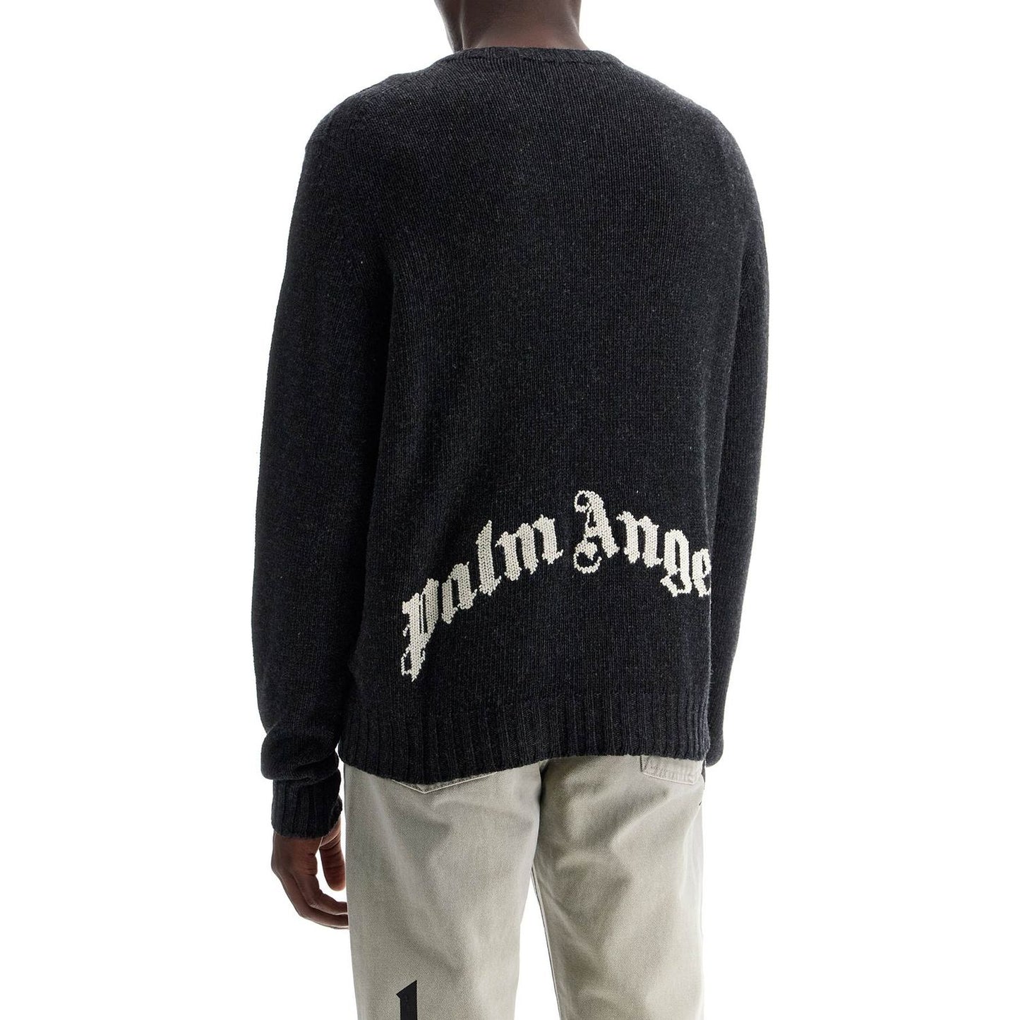 Palm Angels curved logo pullover sweater Knitwear Palm Angels