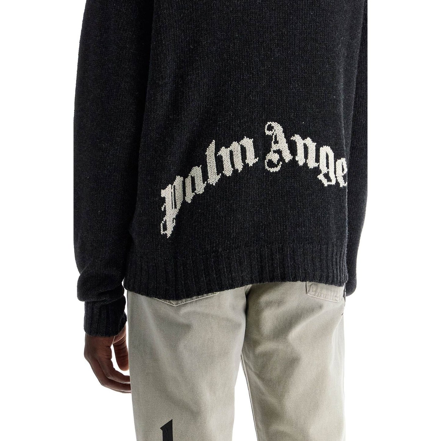 Palm Angels curved logo pullover sweater Knitwear Palm Angels