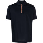 Navy blue PS By Paul Smith T-shirts and Polos Blue with rainbow stripe detail, cotton, short sleeves, polo collar, front button placket.