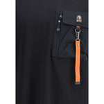Parajumpers Short sleeve T-Shirt with round neckline, featuring a front pocket with logo and orange strap, stylish and functional design.