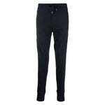 Paul Smith Trousers Blue with rainbow motif, elasticated drawstring waist, and tapered leg in cotton jersey.
