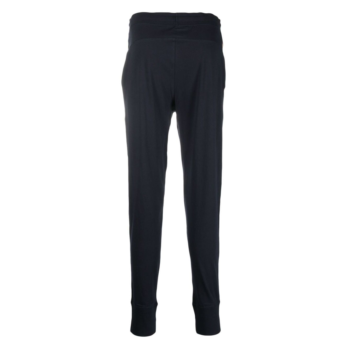 Paul Smith Trousers Blue with elasticated waist, tapered leg, cotton jersey, rainbow motif, and Signature Stripe design.