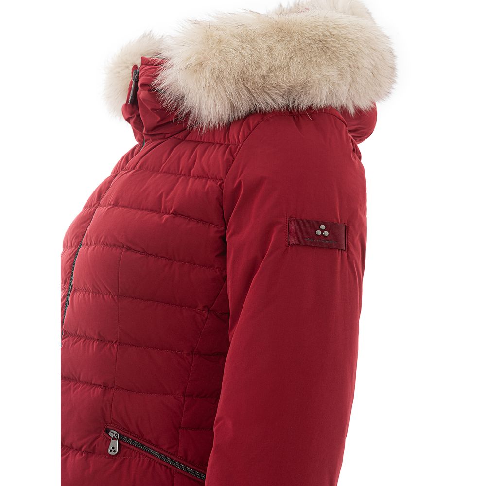 Front view with bag zipped and handles upright.