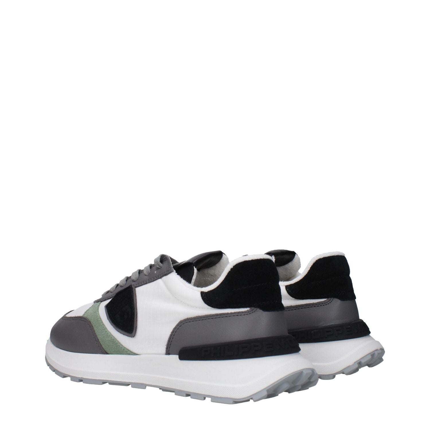 Philippe Model White Fabric Low Top Sneakers