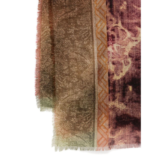 Pierre Louis Mascia Printed cashmere scarf Scarves Hats & Gloves