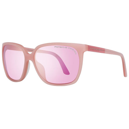 Porsche Design Multicolor Acetate Sunglasses in pink with UV protection, model P8589-60D, featuring Category 3 mirror lenses.