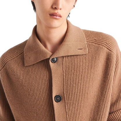 Prada Brown Cashmere Cardigan1728,48 | M,75611013280,Brown,Cardigans - Sweaters - Clothing,Clothing,Men,New with tags,Prada,Sweaters - Clothing